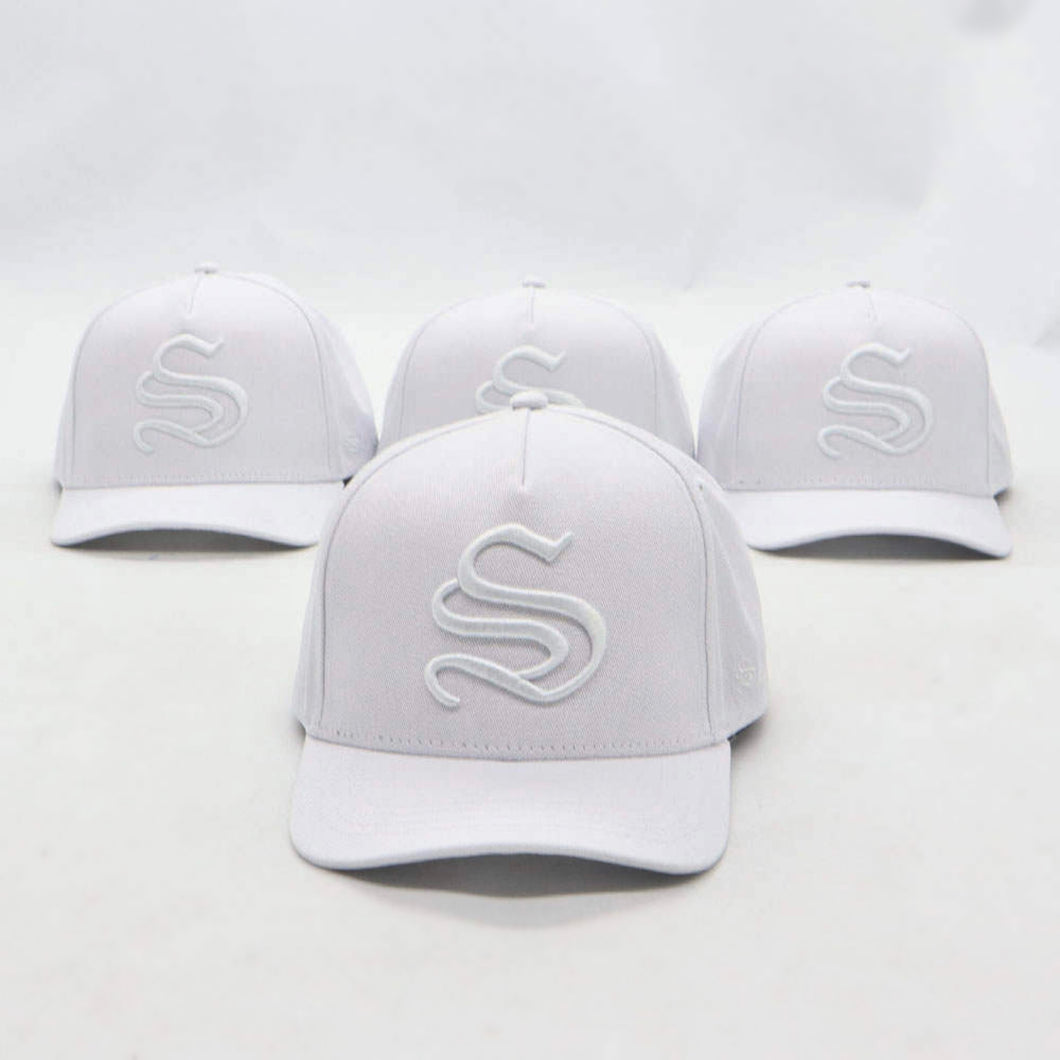 St. Sohl SnapBack - White on white